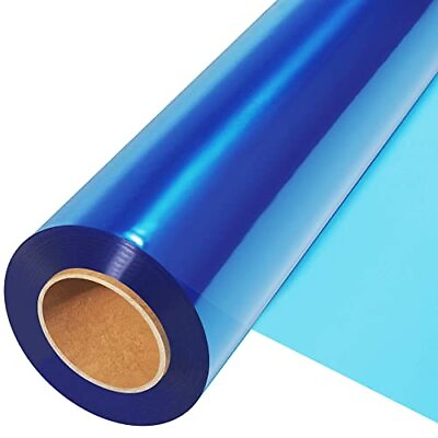#ad Cellophane Wrap Roll 200’ Ft. Long X 17.5” in. Wide 17.5in x 200ft Blue $30.45