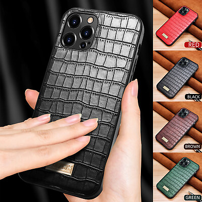 Hot Sale Cool For iPhone 13 12 11 XR XS Luxury Texture Leather Soft Phone Case $2.99