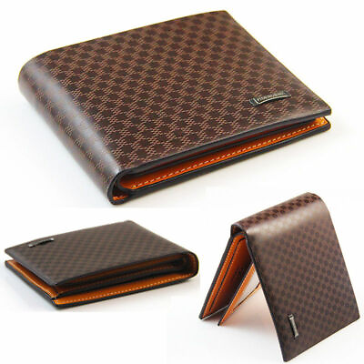 #ad Men#x27;s Leather Bifold ID Card Holder Purse Wallet Billfold Handbag Slim Clutch US $8.99