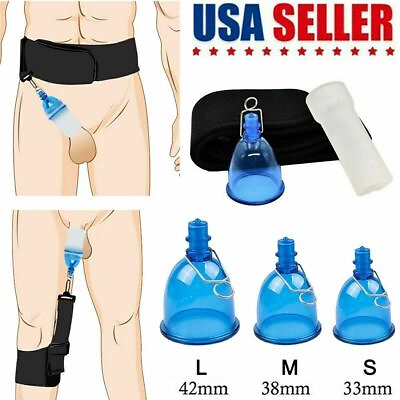 #ad Male Extender Penis Stretcher Enlargement Vacuum Cup Enhancement Hanger Supply $18.11