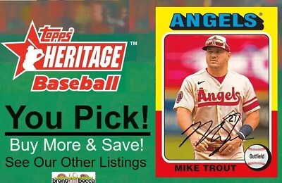 #ad 2024 Topps Heritage Base Cards #301 500 YOU PICK U CHOOSE Complete Your Set $1.19
