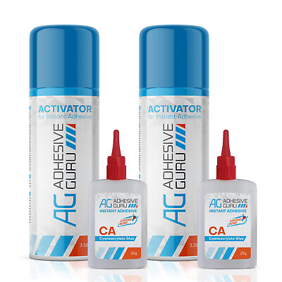 #ad Adhesive Guru Super Ca Glue with Activator 2x0.9 oz 2x3.38 fl oz 2 Pk $18.99