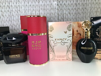 Lot of 4 Full Size Perfumes VERSACE SJP CRUSH JESSICA SIMPSON FANCY CAVALLI $89.99