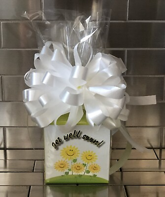 #ad #ad Get Well Soon Chocolate Gift Basket Box Wrapped With Cellophane And White Bow $9.49