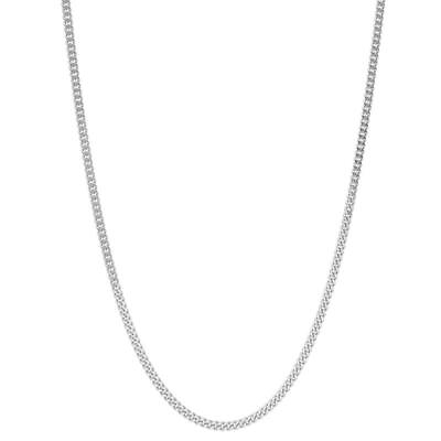 #ad 925 Sterling Silver Chain Necklace Italy All Sizes Men Women Cuban Curb Mens $10.99