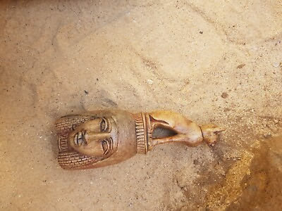 #ad Rare Antique Ancient Egyptian Statue Queen Head God Bastet Joy love Happy2480BC $180.00