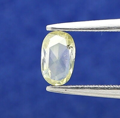 #ad fancy loose diamond 0.22tcw yellow sparkling oval rose cut for pendant jewel $90.89