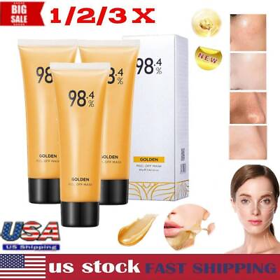 #ad 1 3PCS New Gold Foil Peel off Mask 98.4% Beilingmei Gold Face Mask for Wrinkles $10.79