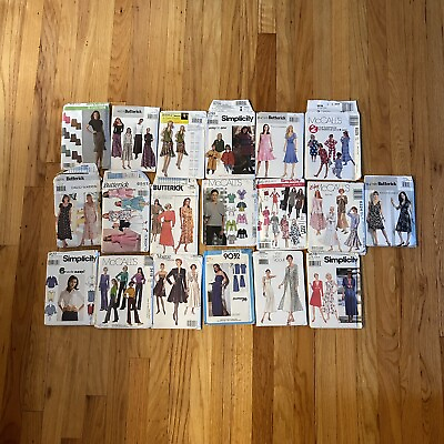 #ad Lot 20 Sewing Women’s Patterns McCall’s Butterick Vogue Simplicity Dress Pants $49.97