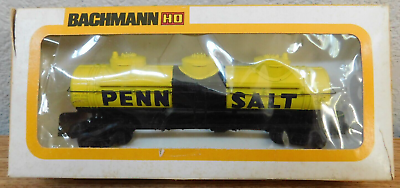 #ad Vintage Bachmann Item No. 0925 3 Dome Tank Car Penn Salt Train Car $10.36