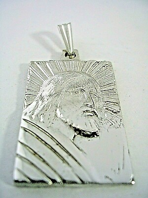 #ad JESUS CHRIST PENDANT WITH A HIGH POLISHED FINISH IN STERLING SILVER $39.95