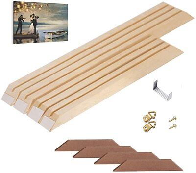 #ad DIY Canvas Frame Stretcher Bars Solid Wood Canvas Kits with Accessories $11.99