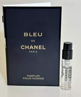 #ad Bleu de Chanel Parfum Pour Homme 1.5ml Sample Woody Aromatic Fragrance for Men $10.50