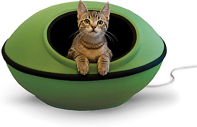 #ad Kamp;H Pet Products Thermo Kitty Mod Dream Pod Heated Cat Bed for Large Cats Indoo $112.99