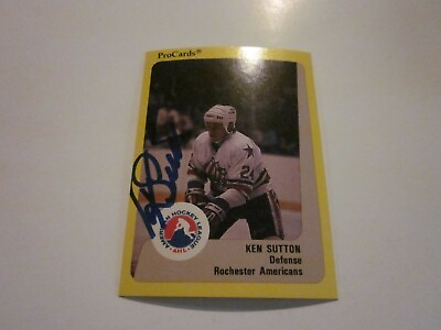 #ad KEN SUTTON SIGNED AUTOGRAPHED 1989 AHL PROCARDS CARD ROCHESTER $4.50