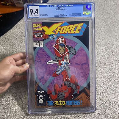 #ad X FORCE #2 CGC 9.4 WHITE PAGES 1ST APPEARANCE WEAPON X 2ND DEADPOOL $49.99