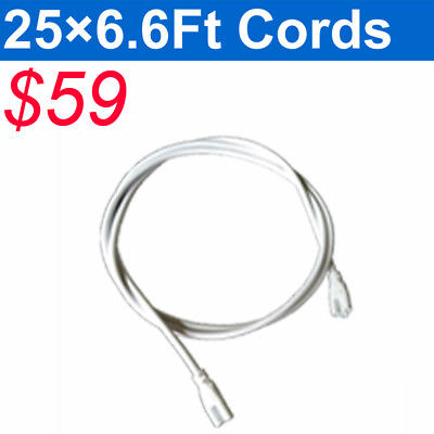 #ad 25PACK T8 8FT LED Shop Light Fixture ACCESSORIES Extension Cords 6.6Ft 200CM $59.99