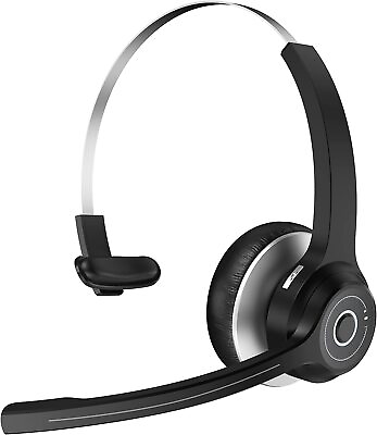 #ad Mpow Bluetooth Truck Driver Headphone Over the Head Headset Noise Cancelling Mic $21.84