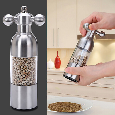#ad NEW Manual Salt Pepper Grinder Pepper Mill Tool Stainless Steel US Stock $17.10