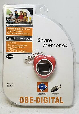#ad GBE Digital Share Memories 2006 Digital Photo Album Keychain amp; Necklace NIP $23.62
