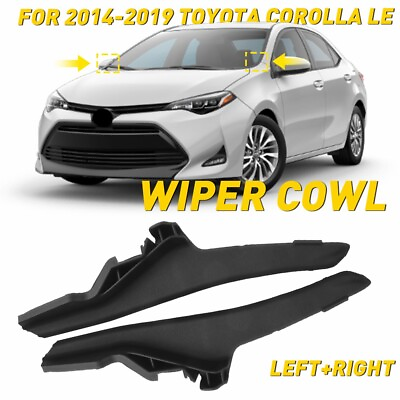 #ad 1 Pair Front Wiper Side Cowl Extension Cover Trim For Toyota Corolla 2014 2019 $12.99