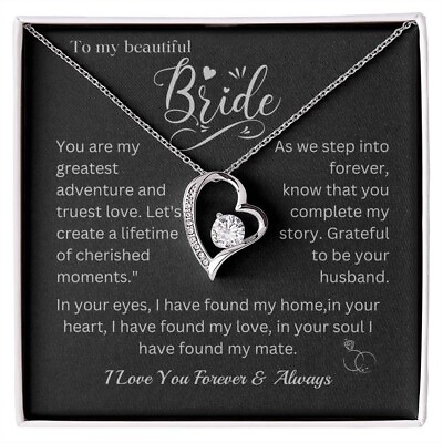 #ad Future wife gift necklace promise necklace pendant. bride to be romantic gif $45.99