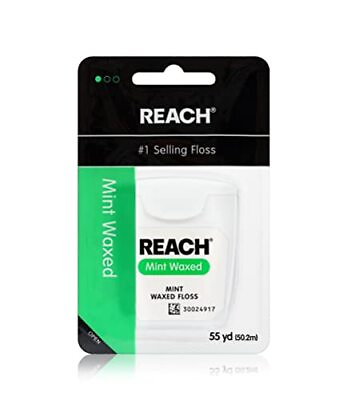 #ad Reach Waxed Dental Floss Effective Plaque Removal Extra Wide Cleaning Surface $1.89