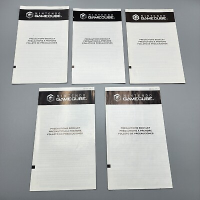 #ad 5 OEM Nintendo Gamecube Health Safety Precautions Booklet Inserts LOT 5 TOTAL $7.49