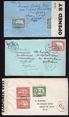 #ad ADEN 1950#x27;s THREE CENSORED COMMERCIAL COVERS ONE TO UK amp; TWO TO US DIFFERENT $69.99