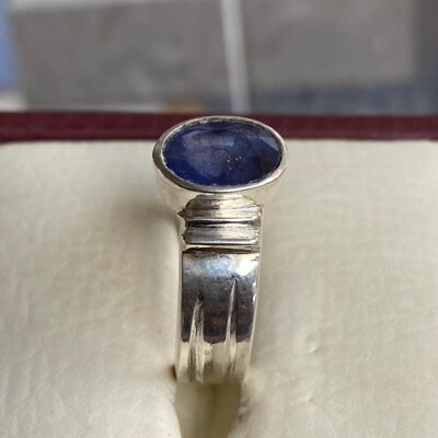#ad Natural Blue Sapphire Ring for men and women Sapphire Gemstone Rings 925 Sterlin $277.00