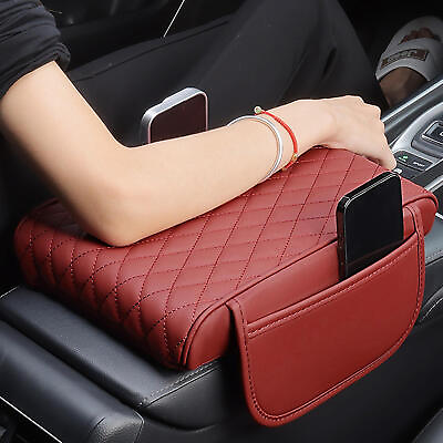 #ad Car Armrest Box Mats Memory Foam Vehicle Arm Rest Box Pads Leather Center Covers $20.79
