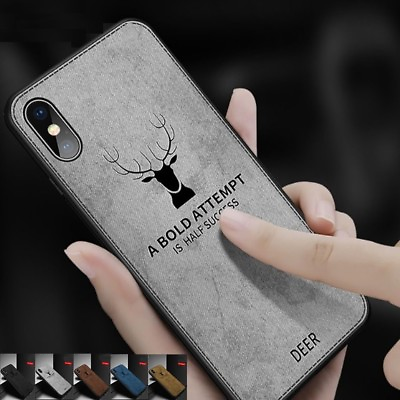 Phone Case For Iphone 7 6 6S 8 Plus Cover Soft Leather Deer Ultra Slim Grey Gift $19.25