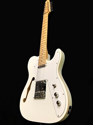 #ad NEW TELE STYLE 12 STRING SEMI HOLLOW THINLINE ELECTRIC GUITAR ARTIC WHITE $148.19