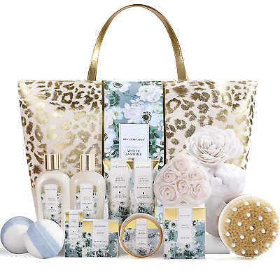 #ad #ad Gift Baskets for Women 15 Pcs Jasmine Bath Gift Sets Relaxing Birthday Mothers $154.34