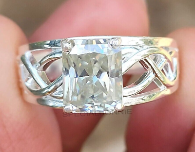 #ad 2.60 Ct Certified Cushion Cut White Diamond Solitaire Ring Great Luster VIDEO $70.00