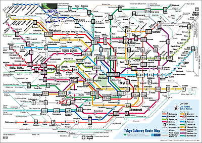 #ad 60856 Tokyo Subway Route Map Wall Decor Print Poster $19.95