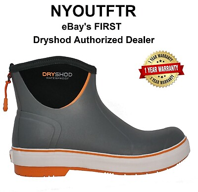 #ad Dryshod Sizes 7 13 Slipnot Deck Sailing Boot Fishing Grey Orange SLN MA GY $119.95