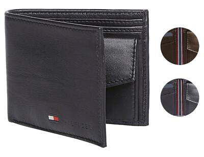 Tommy Hilfiger Men#x27;s Premium Coin Pouch Credit Card ID Wallet amp; Valet 31TL25X020 $26.77