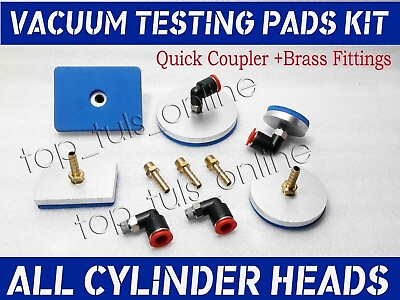#ad 15x Valve Seat Vacuum Tester PADS Kit 5x Quick Couple 5x Brass Fittings Pads $75.00