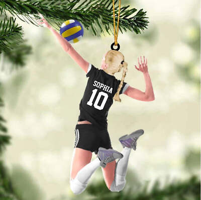 Custom Shaped ornament Volleyball Christmas Gift For Volleyball Players 7024 $10.99