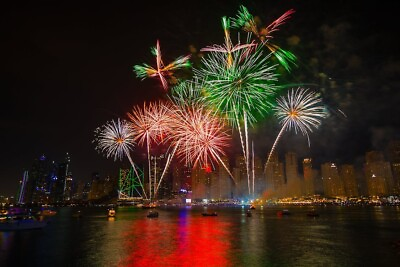 #ad Digital Image Picture Photo Pic Wallpaper Background A Fireworks Display Sea $0.99