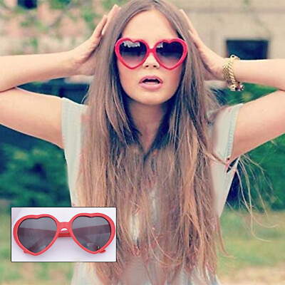 #ad Fashion Love Heart Shape Women Sunglasses Protect Eyes Practical Unisex Eyew WR C $2.67