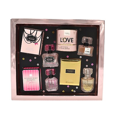 #ad Victoria#x27;s Secret Mini Perfume Gift Set 4 Piece Eau De Parfum Bombshell Tease $34.99