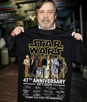 #ad Star Wars 47th 1977 2024 Anniversary Thank For The Memories Tshirt Men $18.00