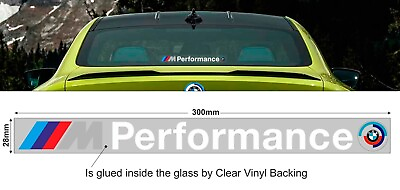 #ad M Performance decal 2x stickers for BMW inner Window 300mm x 28mm $9.99