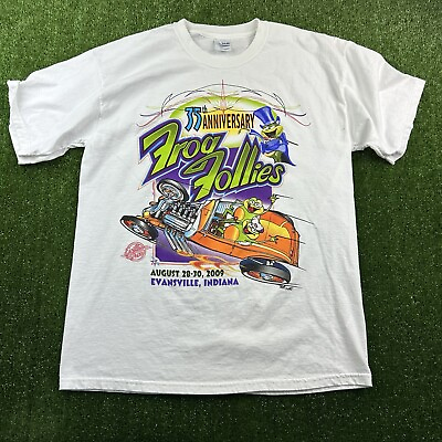 #ad Indiana Frog Follies T Shirt Hot Rod Car Show Chevy 2009 Racing Evansville USA $29.24