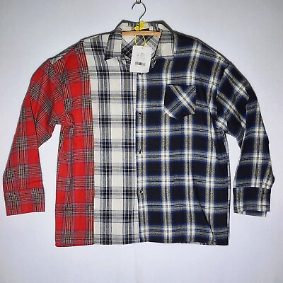 #ad Hot Loose Spring Autumn Hip Hop Streetwear Punk Rock Button Shirt 3XL 29quot;x26quot; $27.99