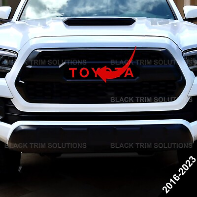 #ad Red Overlay DECAL Letter for Front Grille TRD PRO For 2016 2023 Toyota Tacoma $12.95