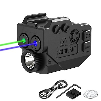#ad SOLOFISH GreenBlue Laser Sight amp; Flashlight Combo for Pistol Handgun Picatinny $44.99