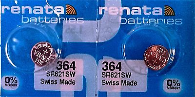 #ad #ad 364 RENATA WATCH SR621SW BATTERY 2 piece FREE SHIPPING Authorized Seller $1.85